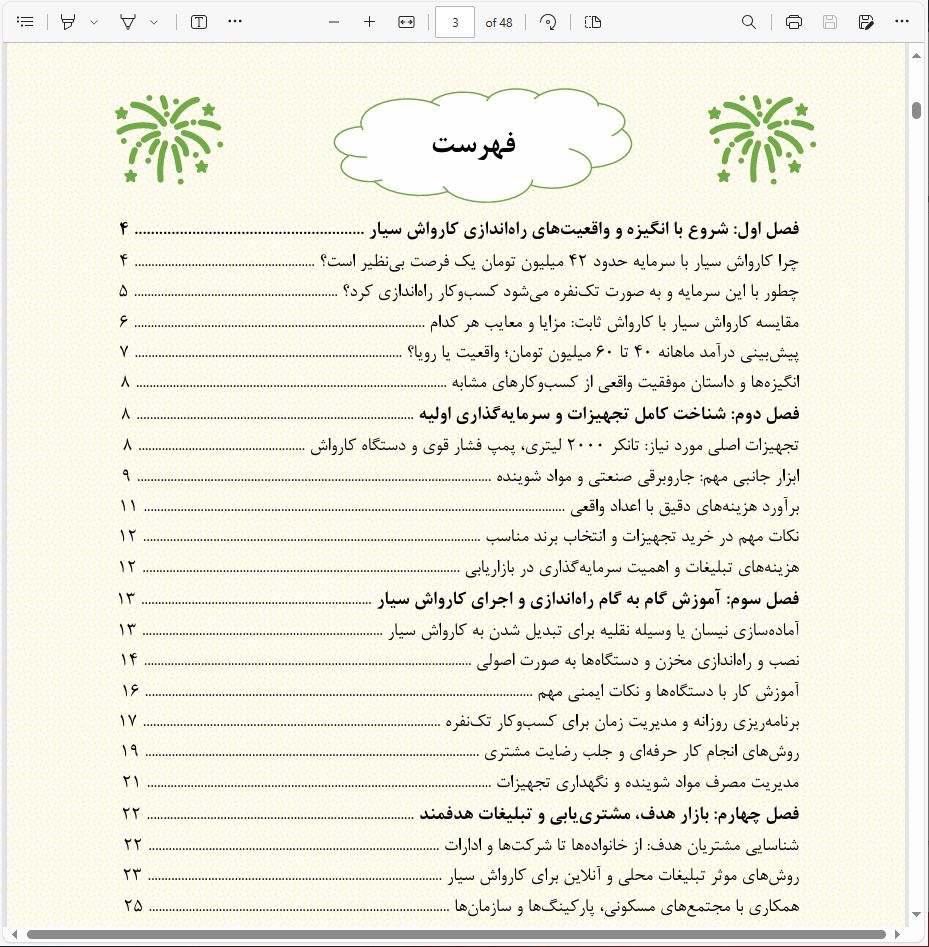 نمونه ای از فایل آموزشی صفر تا صد راه اندازی کسب و کار کارواش سار